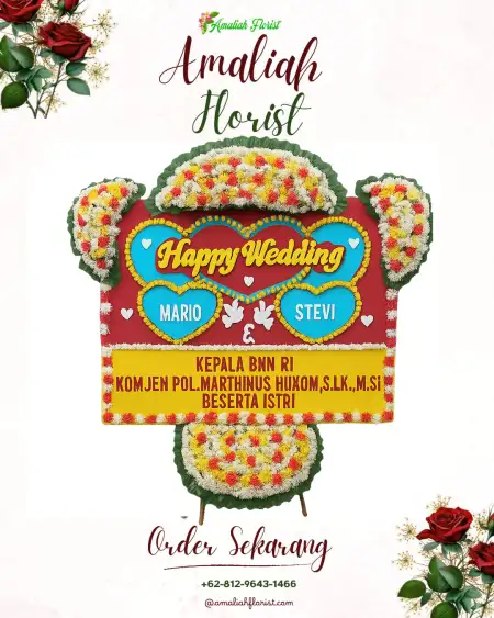 Papan Bunga Pernikahan Pakem